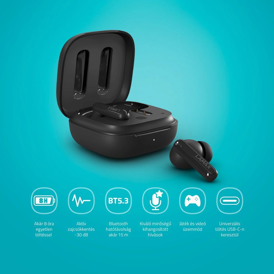 Lamax Clips1 Plus Bluetooth Headset Black