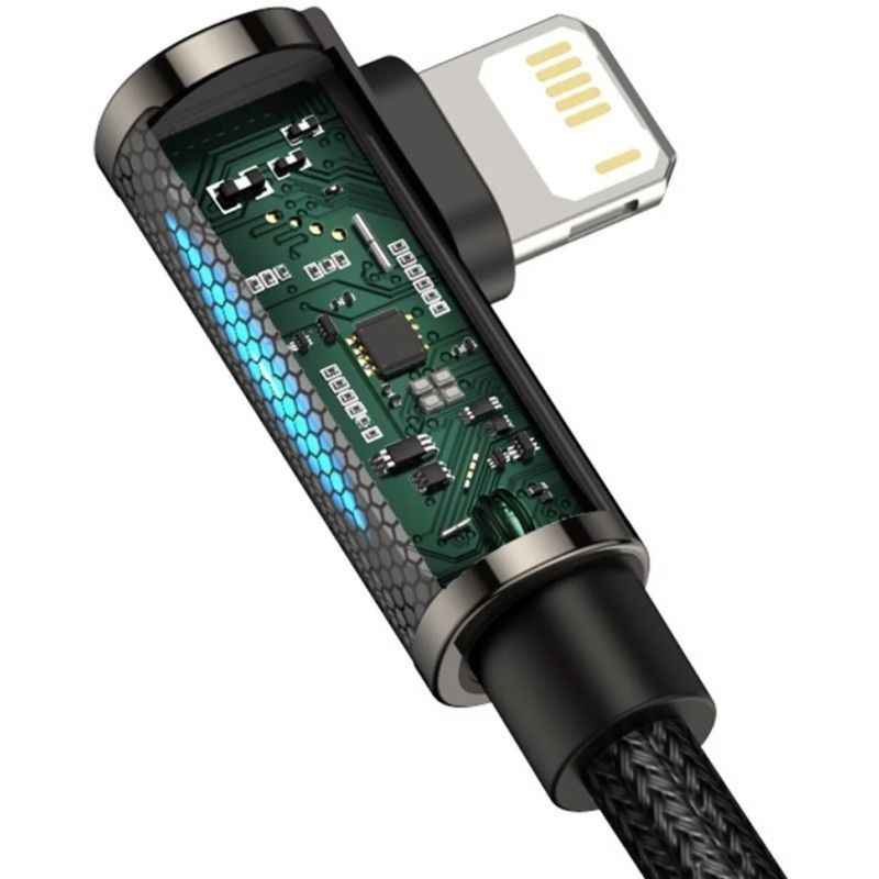 Baseus Legend Series Lightning derékszögű USB-kábel 2,4 A 2m Black