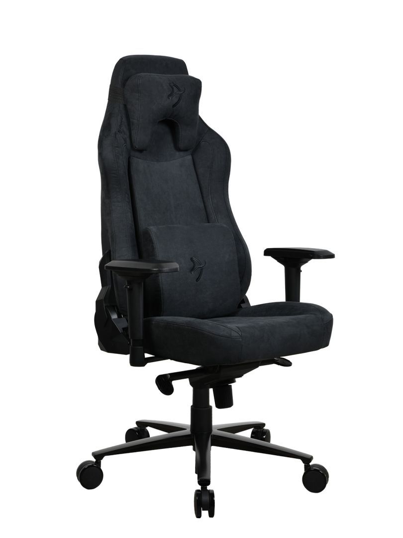 Arozzi Vernazza Supersoft Fabric Gaming Chair Pure Black