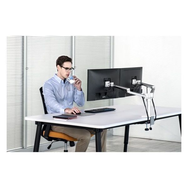 Spire CG-UGOL-2S Dual Monitor Arm 27" Silver