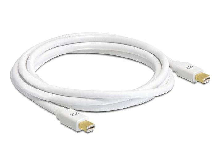 DeLock Cable Mini Displayport 1.2 male > Mini Displayport male 4K 2m White