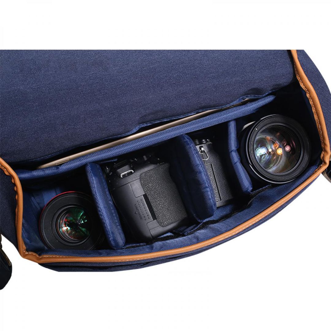 K&F Concept Messenger Beta Shoulder Bag for DSLR Cameras 10L Blue