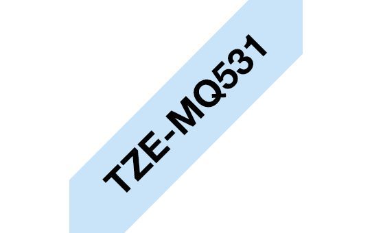 Brother TZe-MQ531 laminált P-touch szalag (12mm) Black on Pastel Blue - 4m