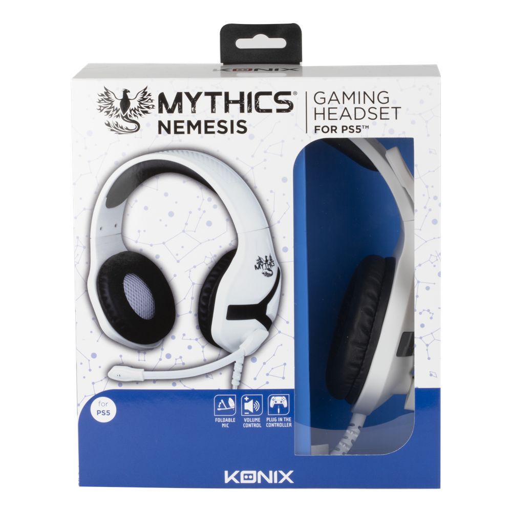 KONIX Mythics Nemesis PS5 Gaming Headset White