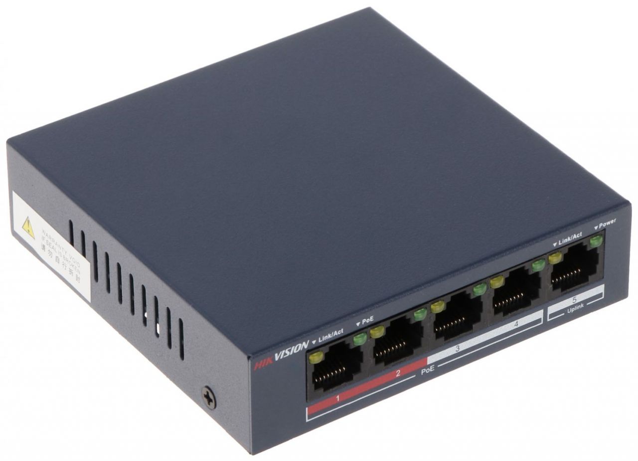 Hikvision DS-3E0105P-E/M 5 port 100Mbps unmanaged Switch PoE