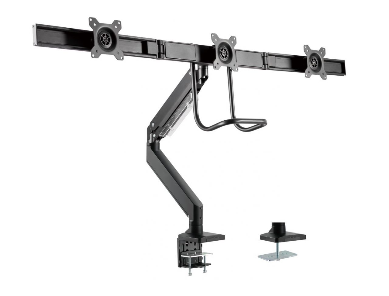 Gembird MA-DA3-03 Desk mounted adjustable monitor arm for 3 monitors 17"-27" Black