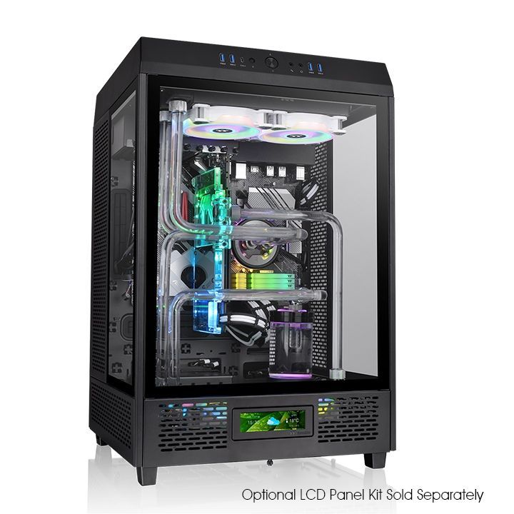 Thermaltake The Tower 500 Mid Tower Chassis Tempered Glass Black