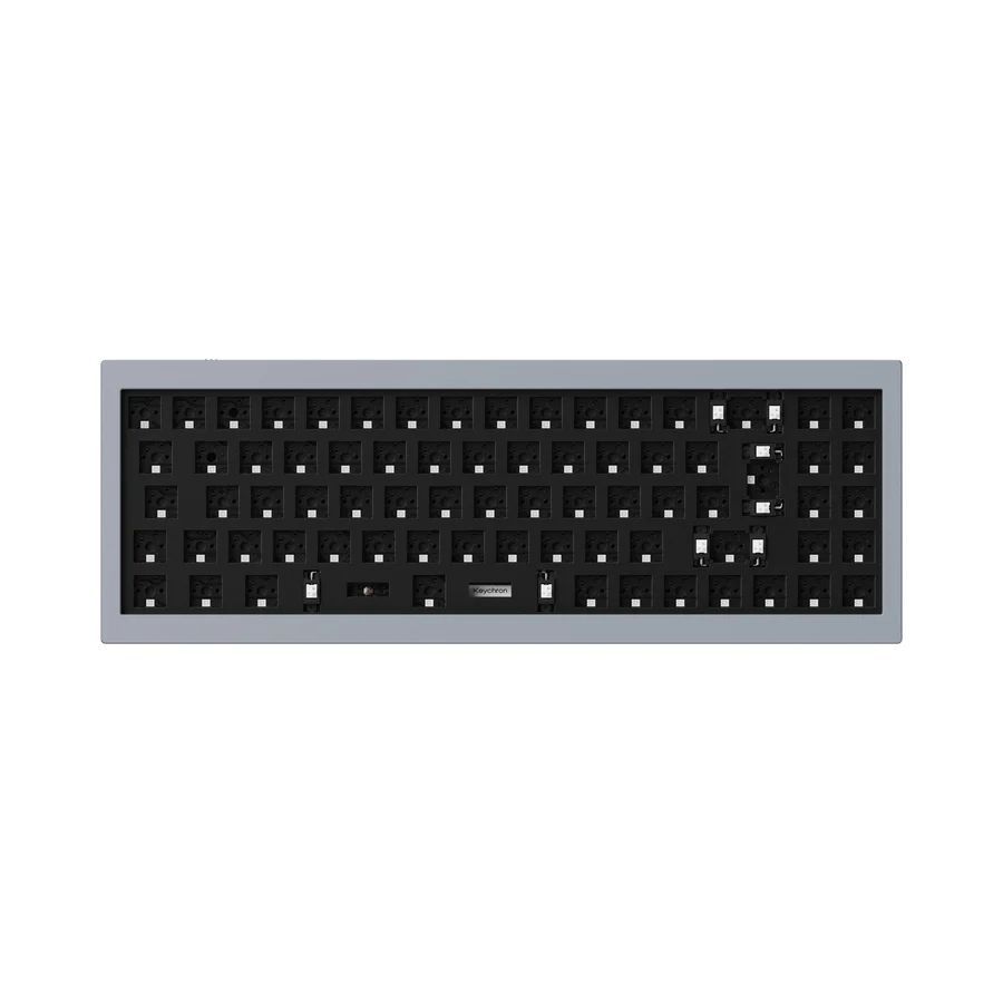 Keychron Q7 Swappable RGB Backlight Knob ISO Keyboard Barebone Silver Grey