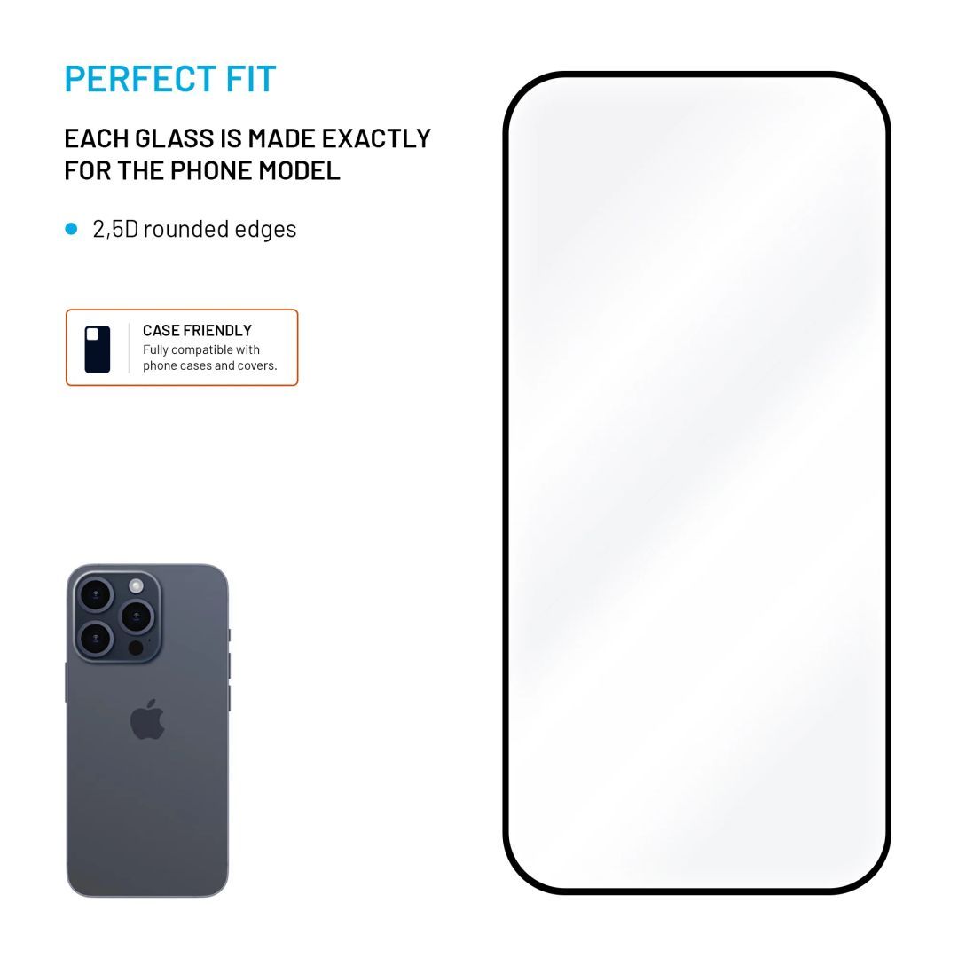 FIXED Teljes képernyőt védő 2,5D edzett üveg Samsung Galaxy A14 5G készülékhez, fekete