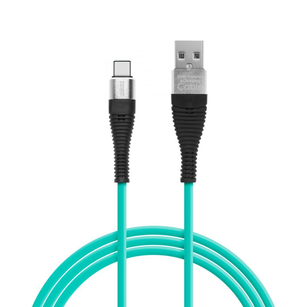 Delight USB Type-C adatkábel szilikon bevonat 1m (több szín)