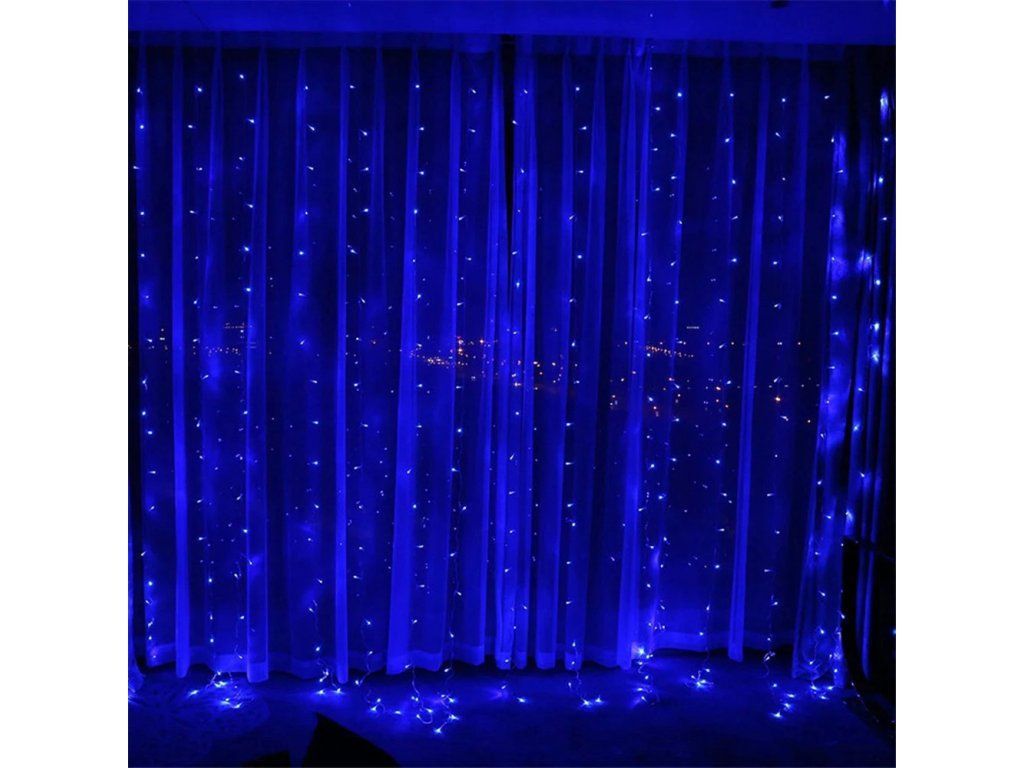 ColorWay LED garland curtain 3x3m 300LED blue color