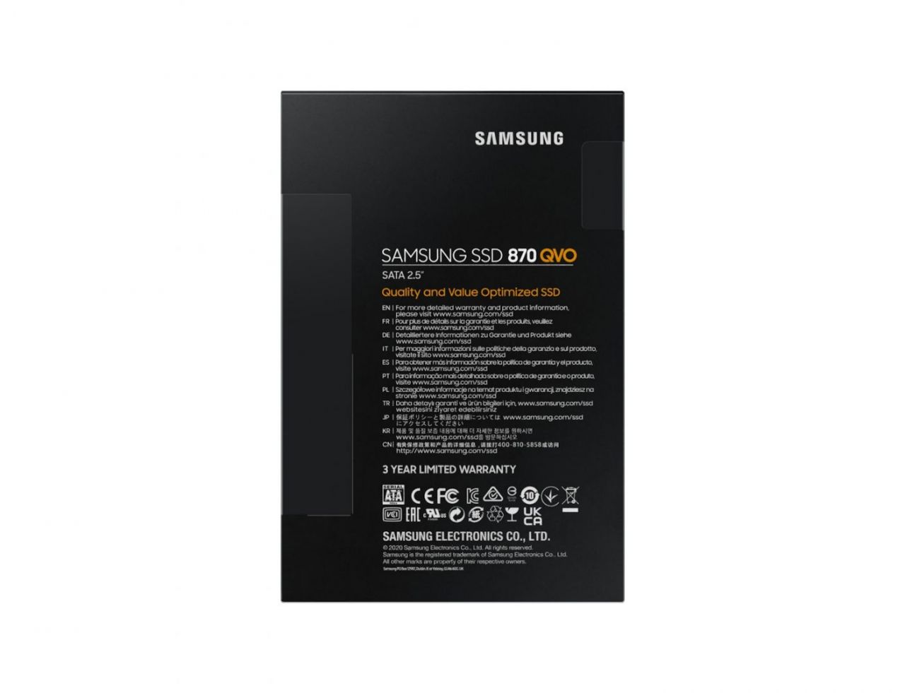 Samsung 4TB 2,5" SATA3 870 Qvo