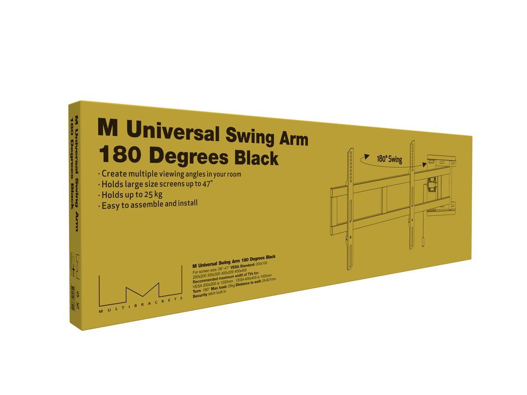 Multibrackets M Universal Swing Arm 180 Degrees 26"-47" Black