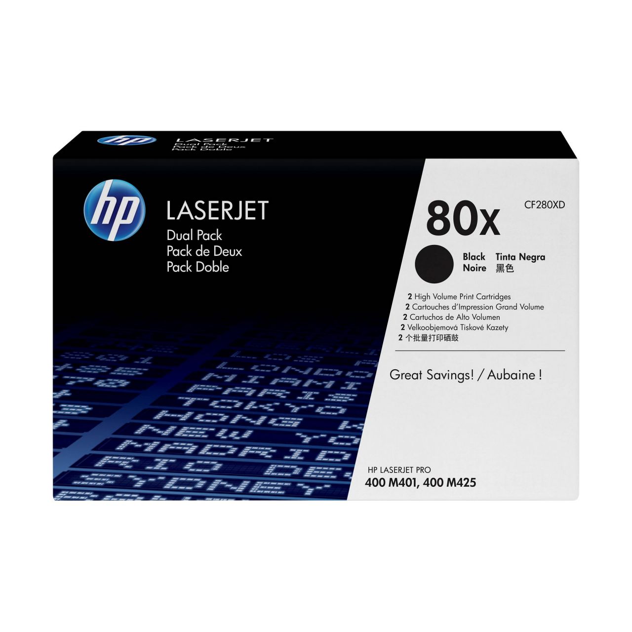 HP CF280XD (80X) 2-pack Black toner