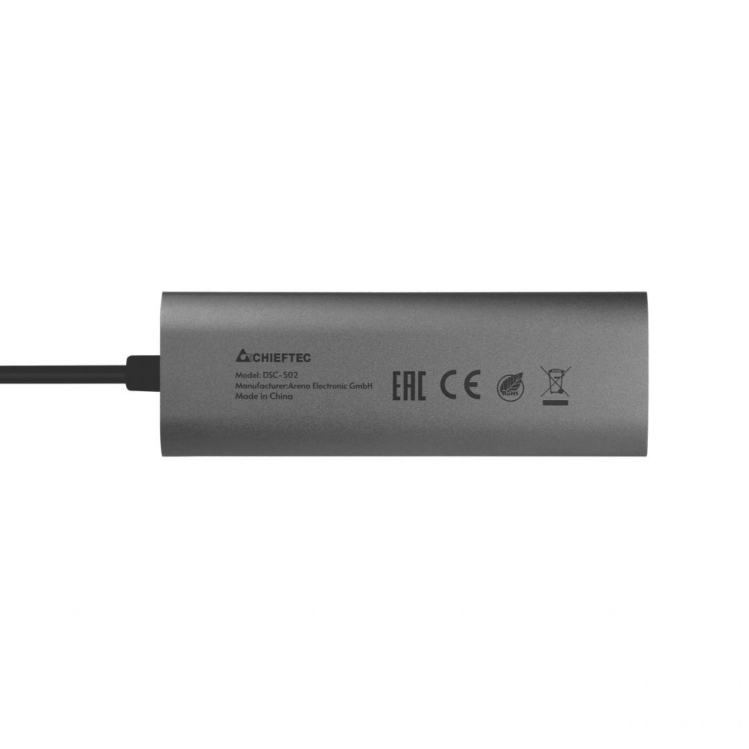 Chieftec DSC-502 5-in-1 USB Type-C Docking Station Black