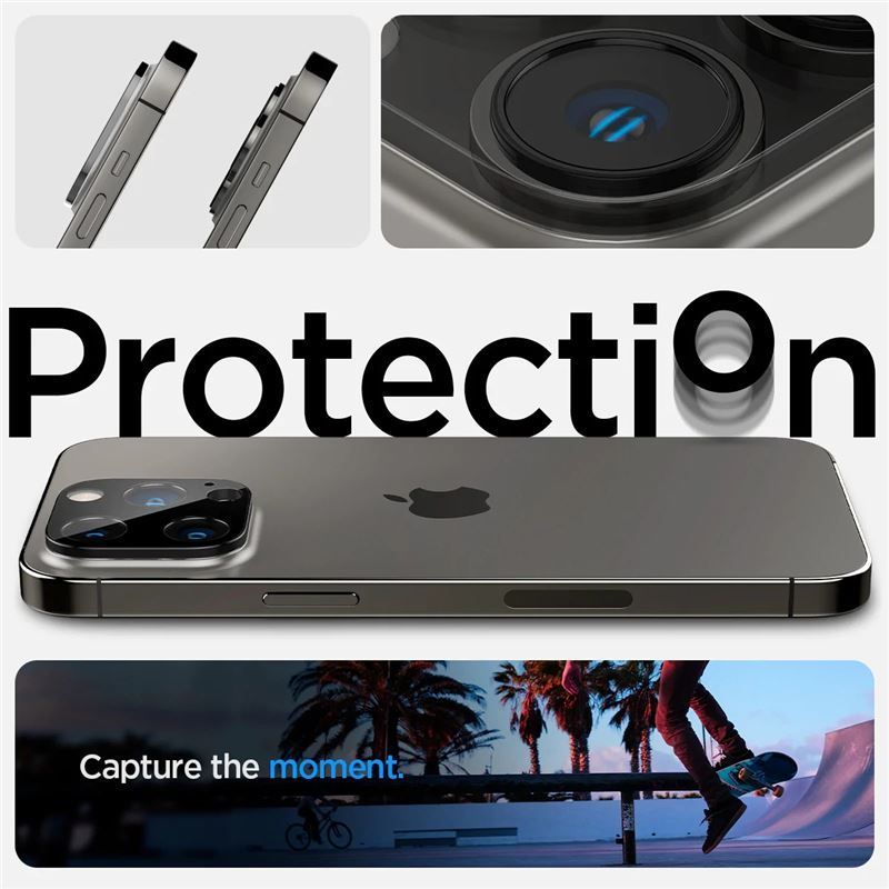 Spigen Glass Optik 2 Pack, black - iPhone 15 Pro/15 Pro Max/14 Pro/14 Pro Max