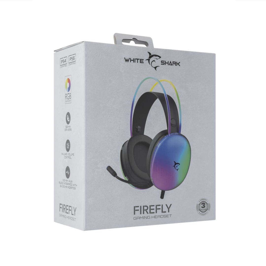 White Shark Firefly Gaming Headset Black