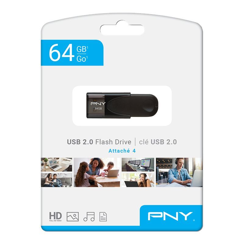 PNY 64GB Attaché 4 USB 2.0 Black