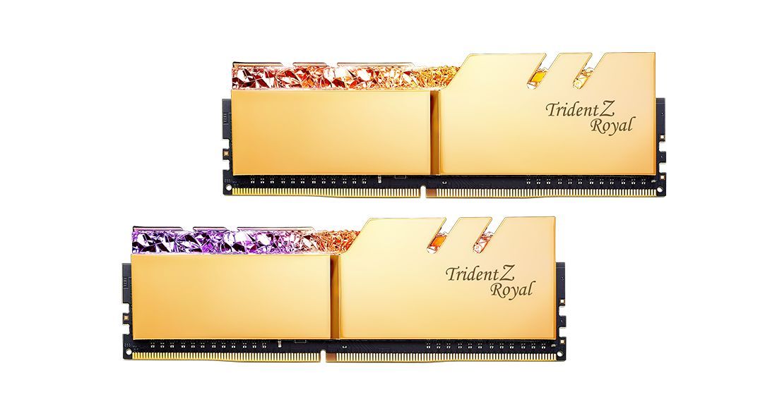 G.SKILL 16GB DDR4 3600MHz Kit(2x8GB) Trident Z Royal Gold