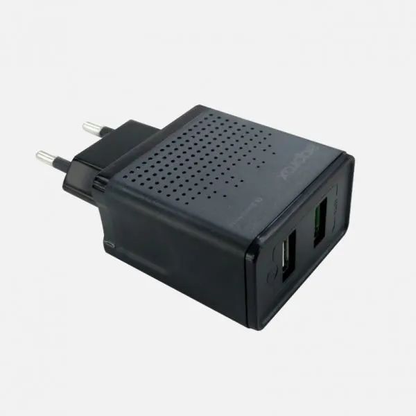 Approx APPUSBWALLQC Double USB Charger Black