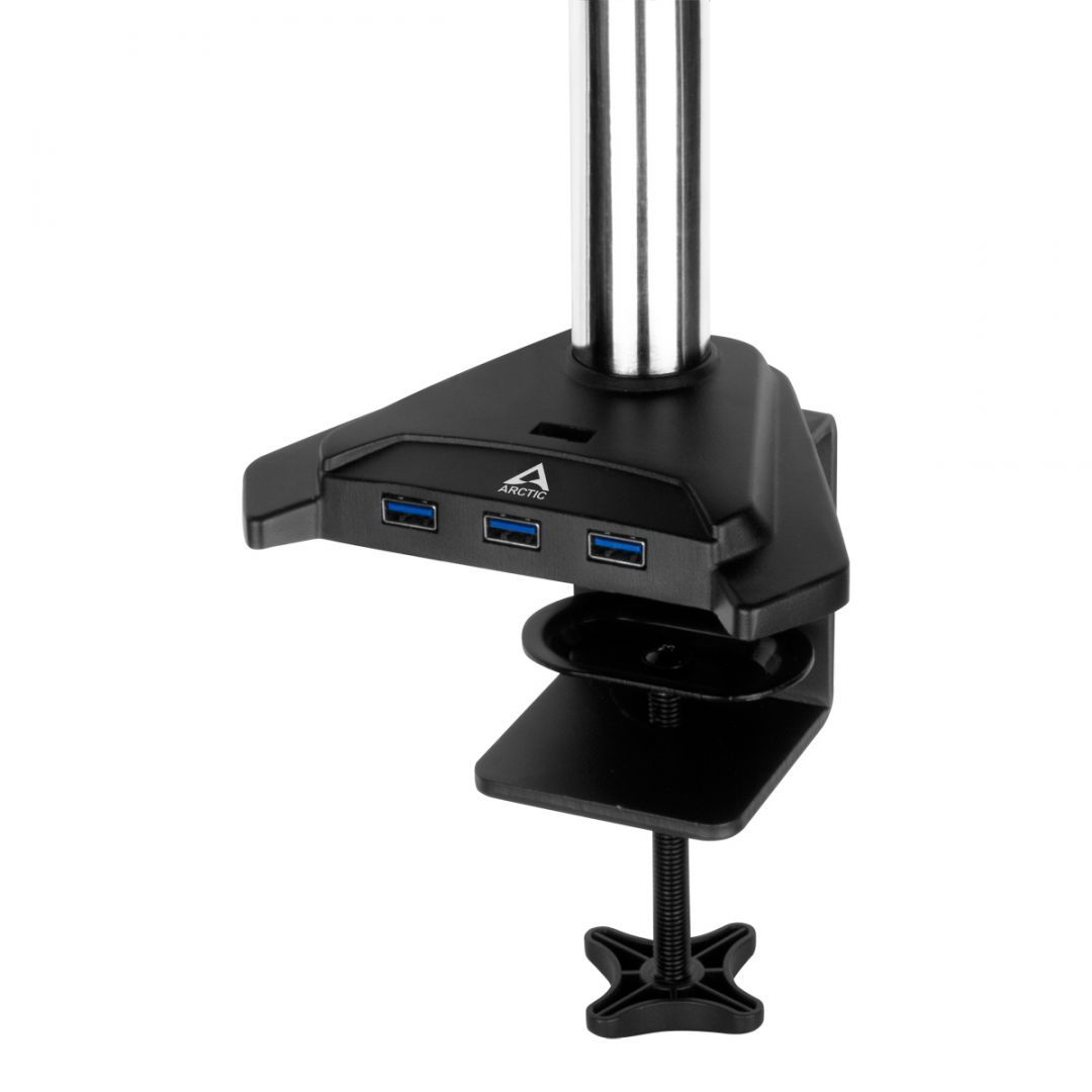 Arctic Z2 Pro Gen 3 Dual Monitor Arm with SuperSpeed USB Hub Black