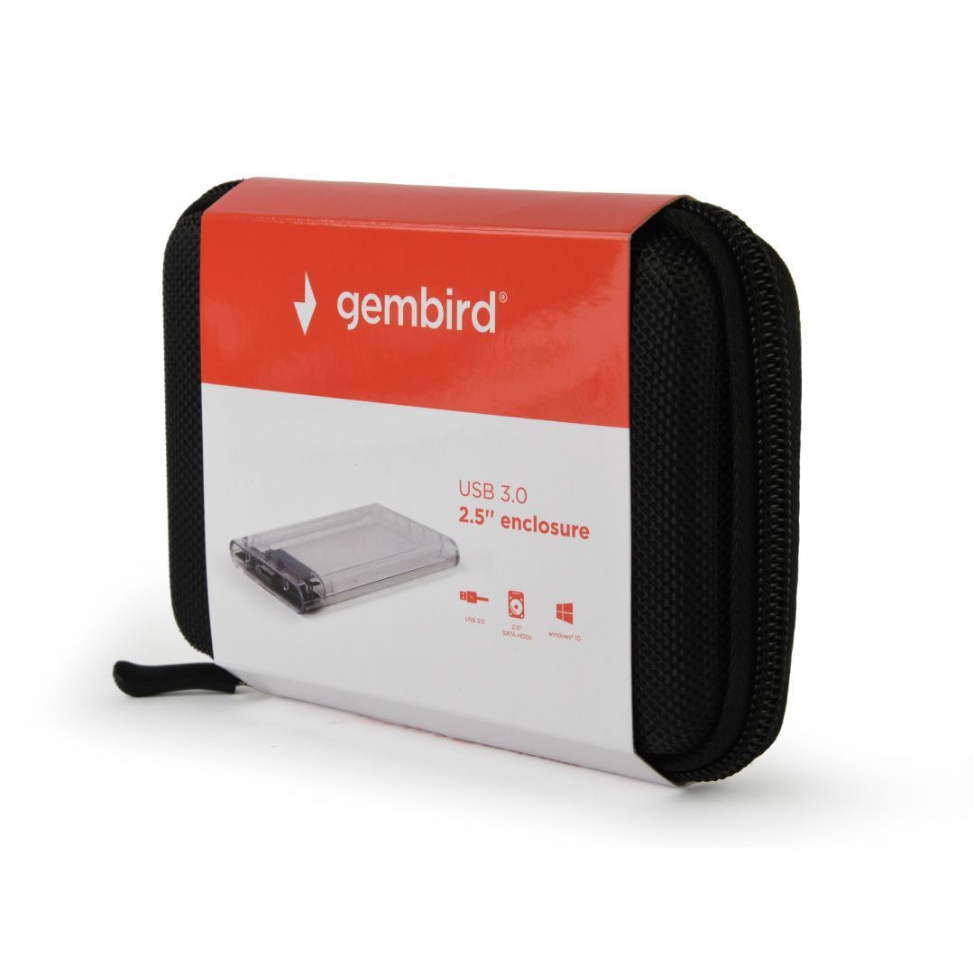 Gembird 2,5" EE2-U3S-5-S USB3.0 Enclosure Transparent