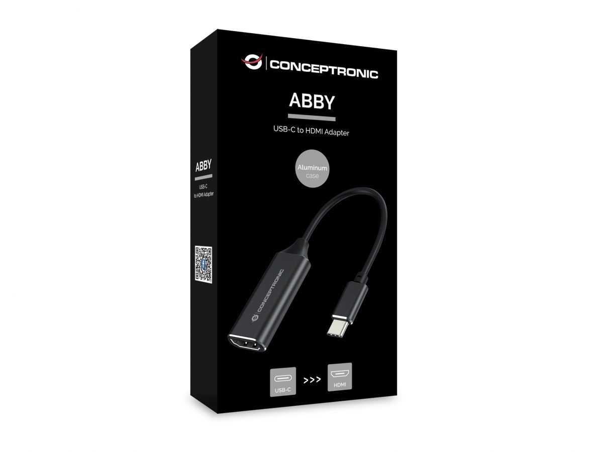 Conceptronic ABBY03B USB-C to HDMI Adapter Black