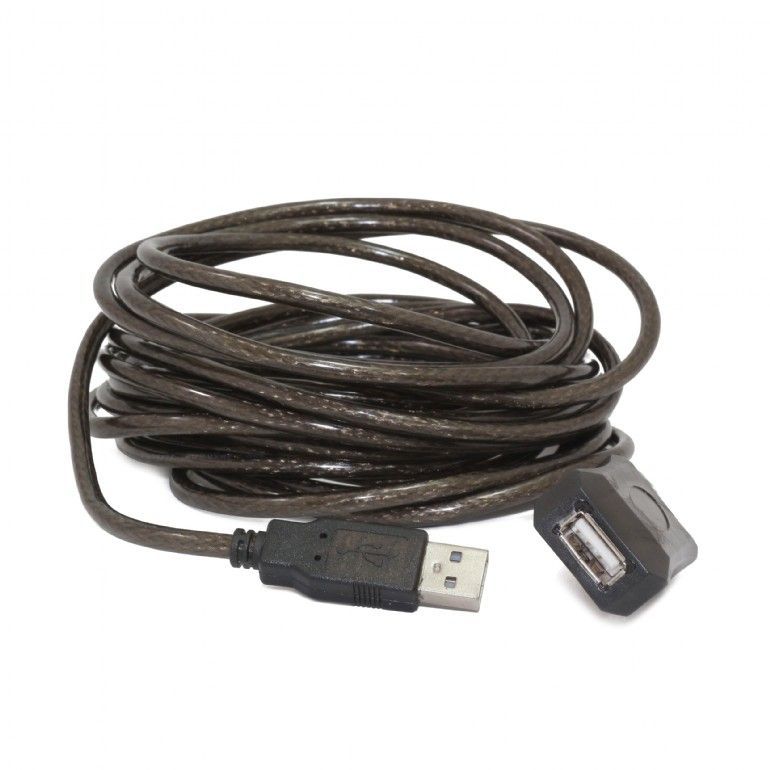 Gembird UAE-01-10M USB 2.0 active extension cable 10m Black