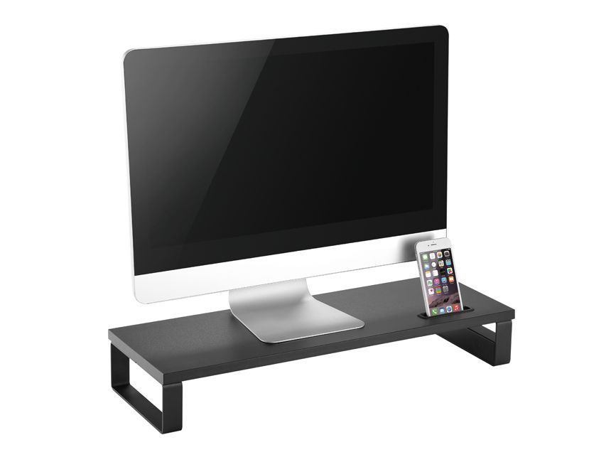 EQuip Desktop Monitor Stand with USB Black