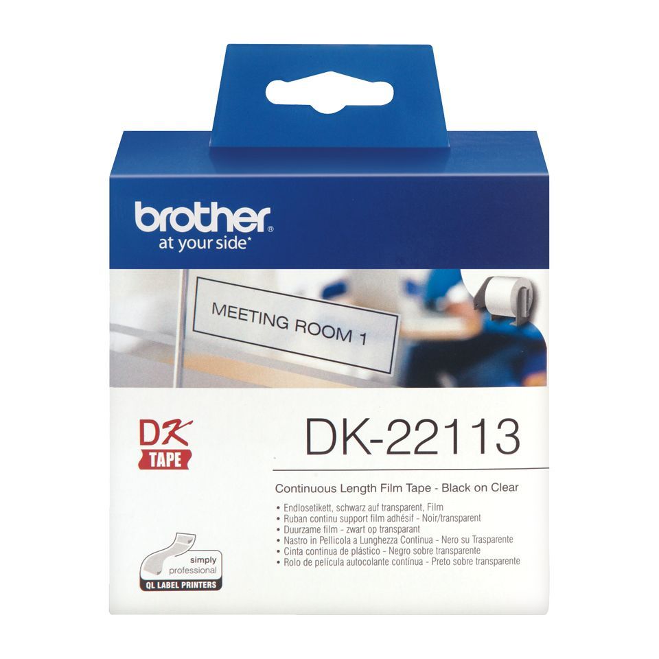 Brother DK-22113 folytonos szalagcímke 62mm x 15,24m öntapadós Clear