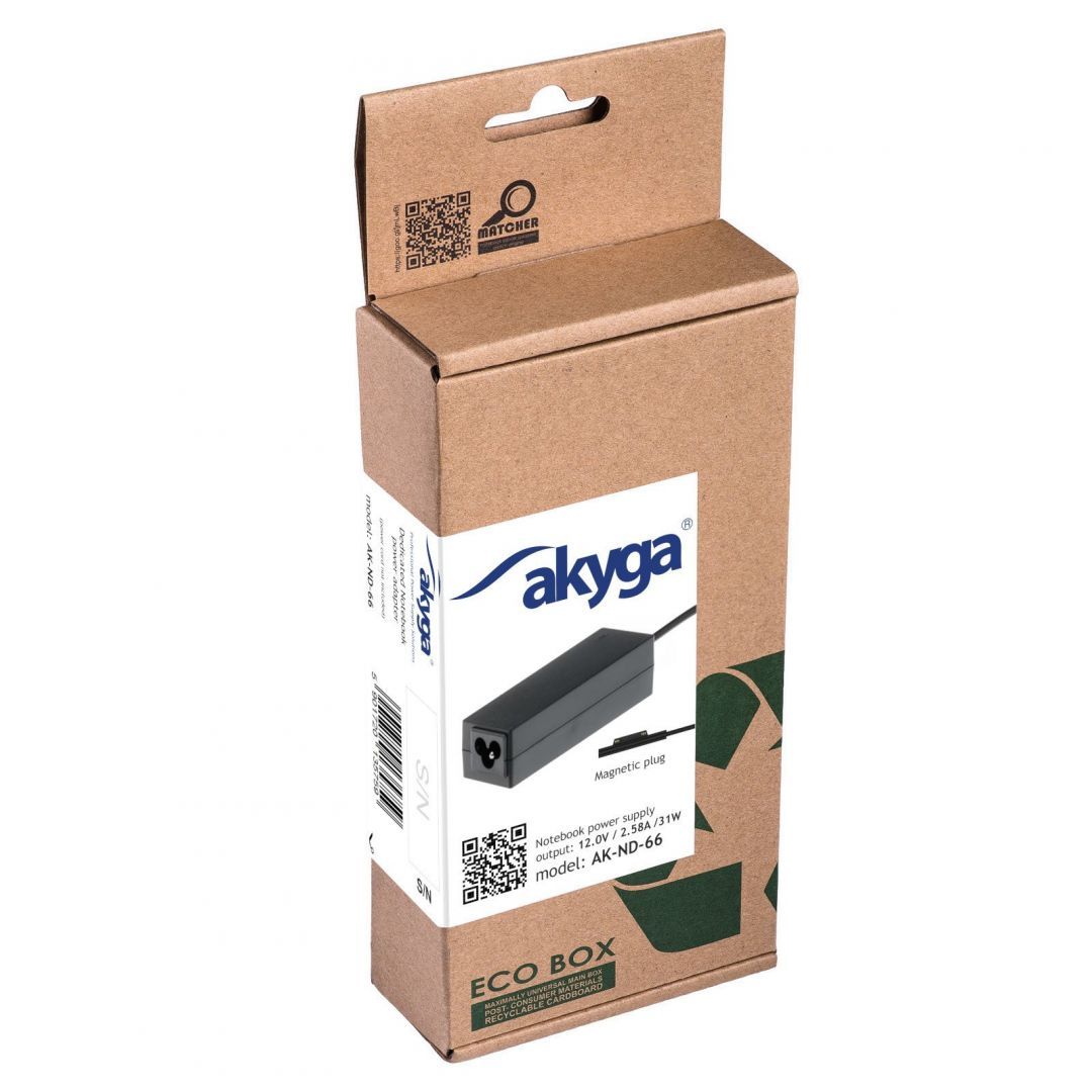 Akyga AK-ND-66 Adapter Microsoft 12V/2,58A 31W