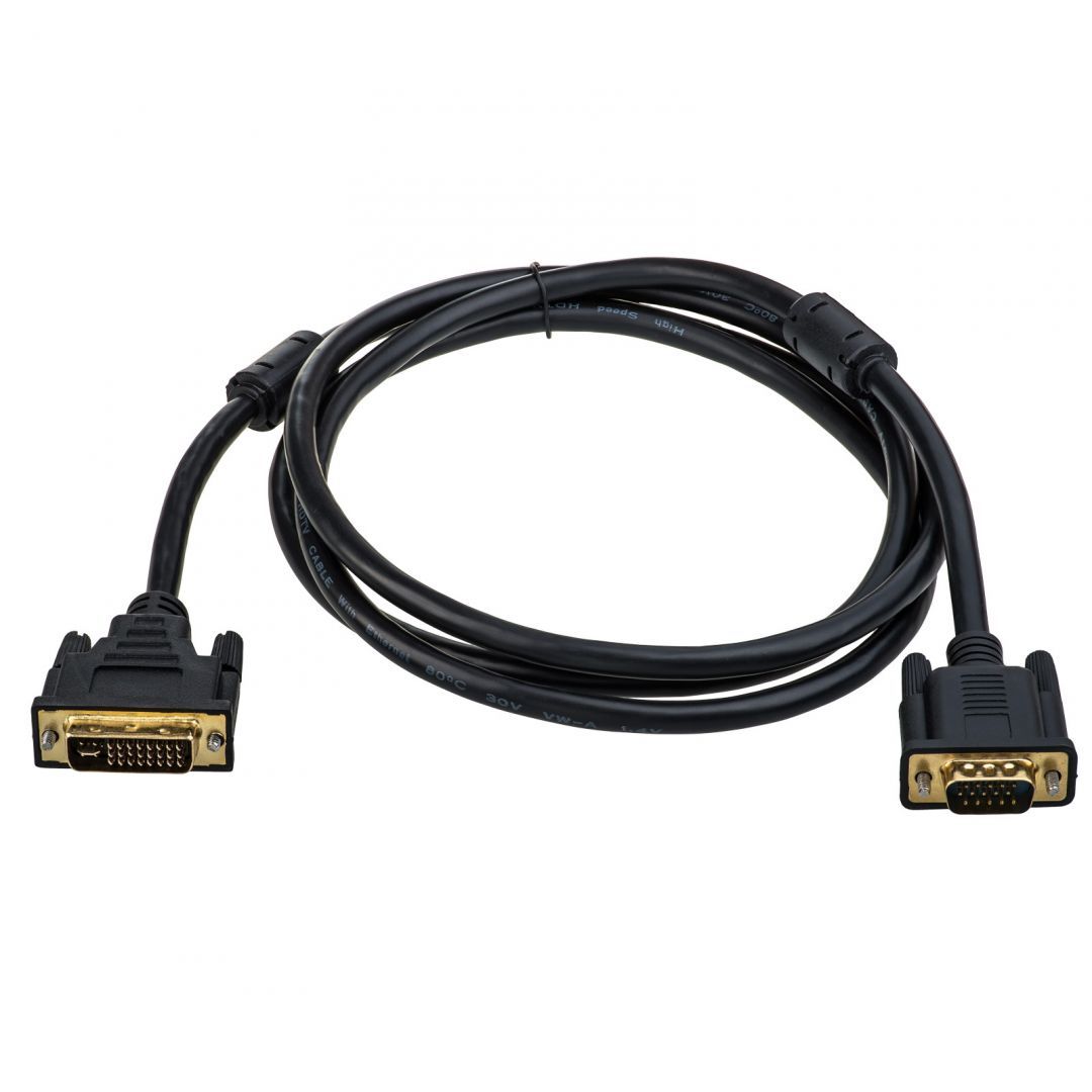 Akyga AK-AV-03 DVI-I (Dual Link) (24+5) / VGA Cable 1,8m Black