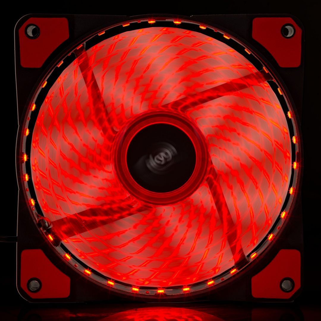 Akyga AW-12E-BR System Fan 12cm Red LED
