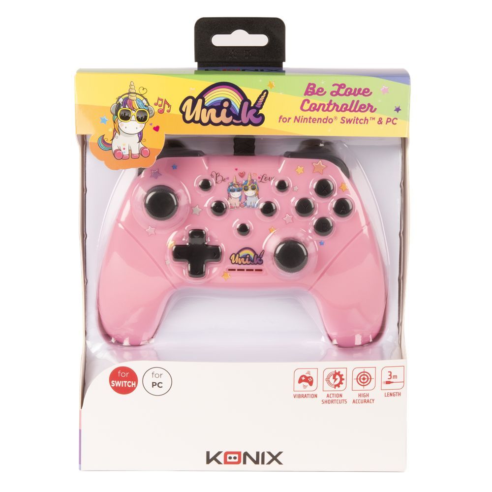 KONIX Unik Be Love USB Gamepad Pink
