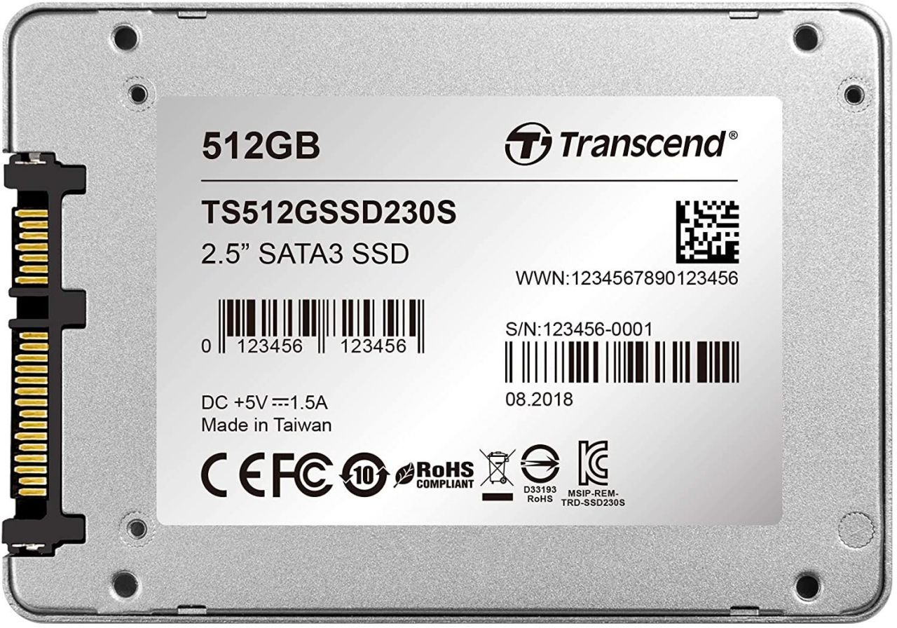 Transcend 512GB 2,5" SATA3 SSD230S