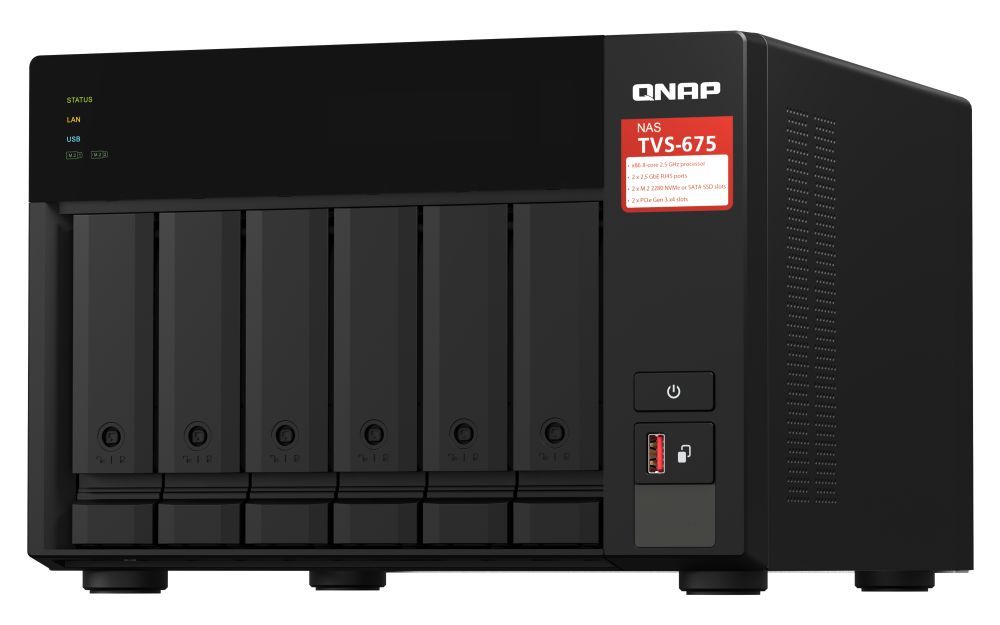 QNAP NAS TVS-675-8G (8GB) (6xHDD + 2xM.2 SSD)