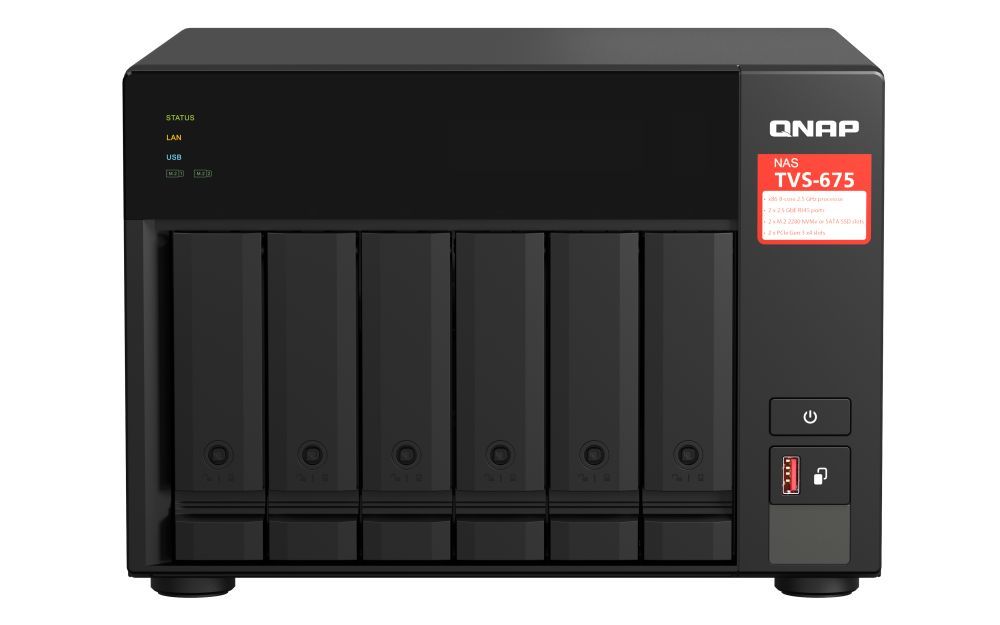 QNAP NAS TVS-675-8G (8GB) (6xHDD + 2xM.2 SSD)