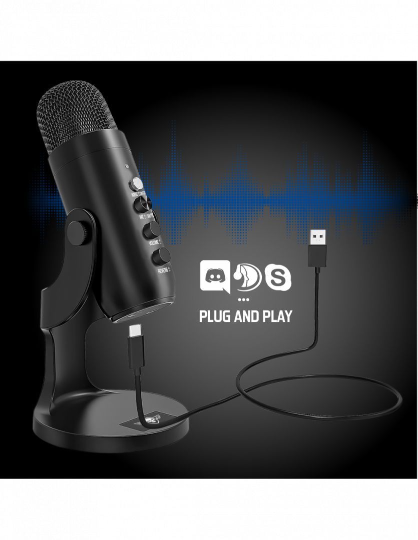 Spirit Of Gamer EKO 700 USB microphone Black