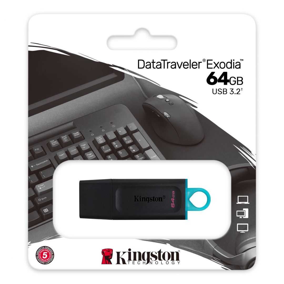 Kingston 64GB DataTraveler Exodia Black/Teal