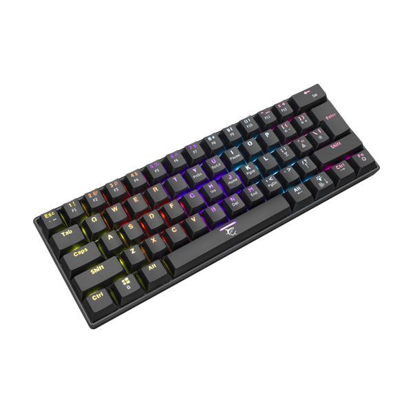 White Shark GK-2022B Shinobi Red Switches Mechanical 60% Gaming Keyboard Black HU