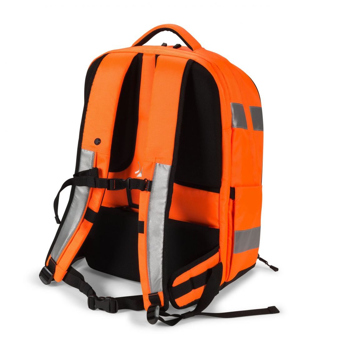 Dicota Backpack Hi-Vis 32/38 litres Orange