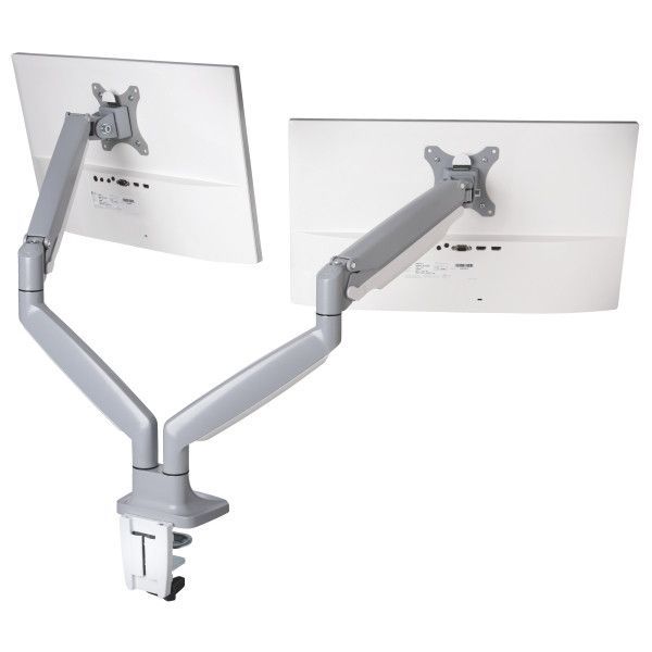 Kensington SmartFit One-Touch Height Adjustable Dual Monitor Arm Silver