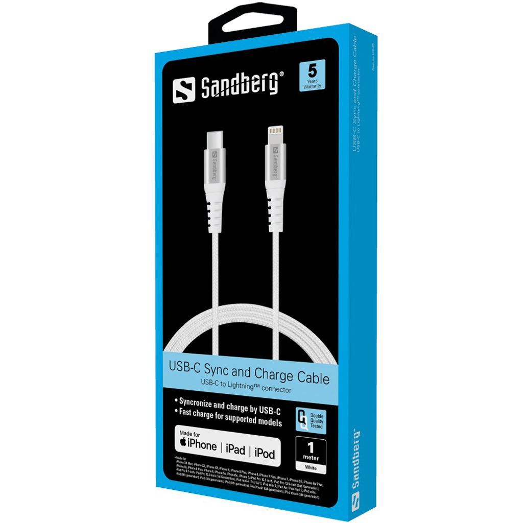 Sandberg USB-C PD to Lightning MFI 1m White