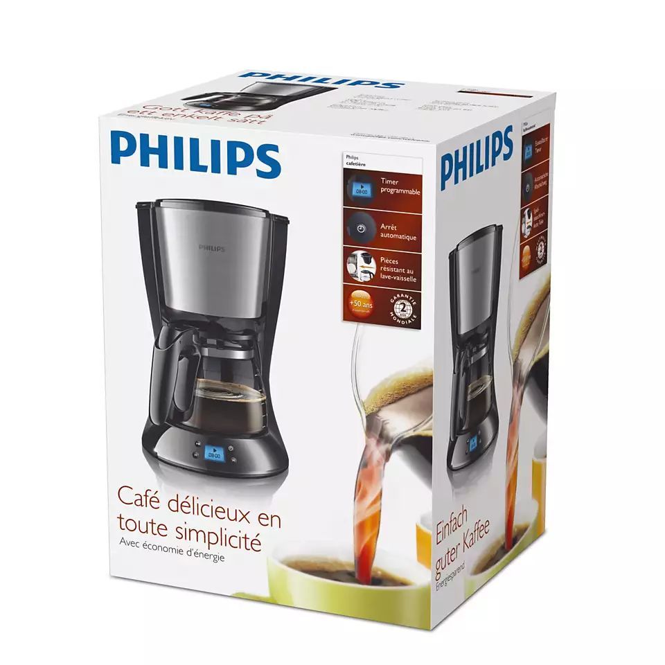 Philips Daily Collection HD7459/20 Filteres Kávéfőző Metal/Black