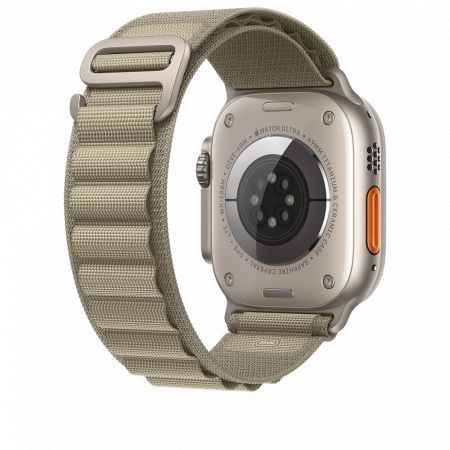 Apple Watch Ultra 2 Cellular 49mm Titanium Case with Olive Alpine Loop Large
