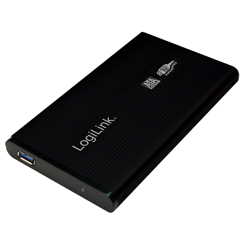 Logilink 2,5" SATA USB 3.0 Aluminium Black