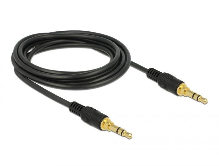DeLock 3,5mm jack to 3,5mm jack male/male cable 3m Black