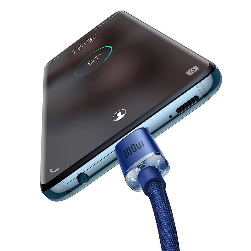 Baseus Crystal Shine USB-C - USB-C Cable Blue
