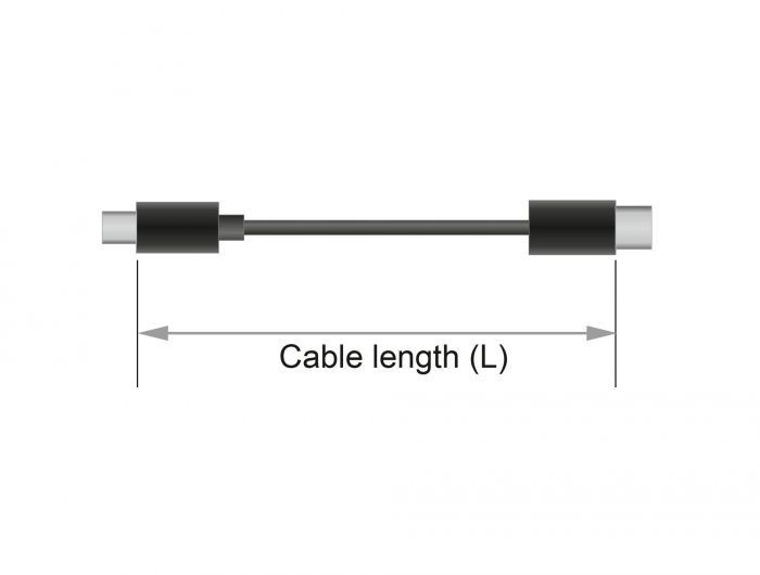 DeLock Stereo Jack Cable 3.5 mm 4 pin male > male 1m Black