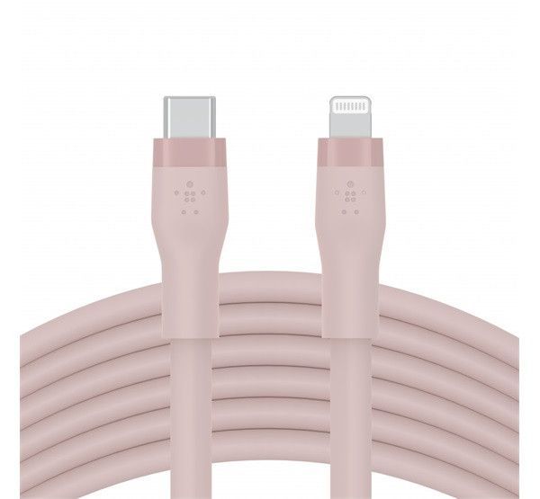Belkin BoostCharge Flex USB-C Cable with Lightning Connector 3m Pink